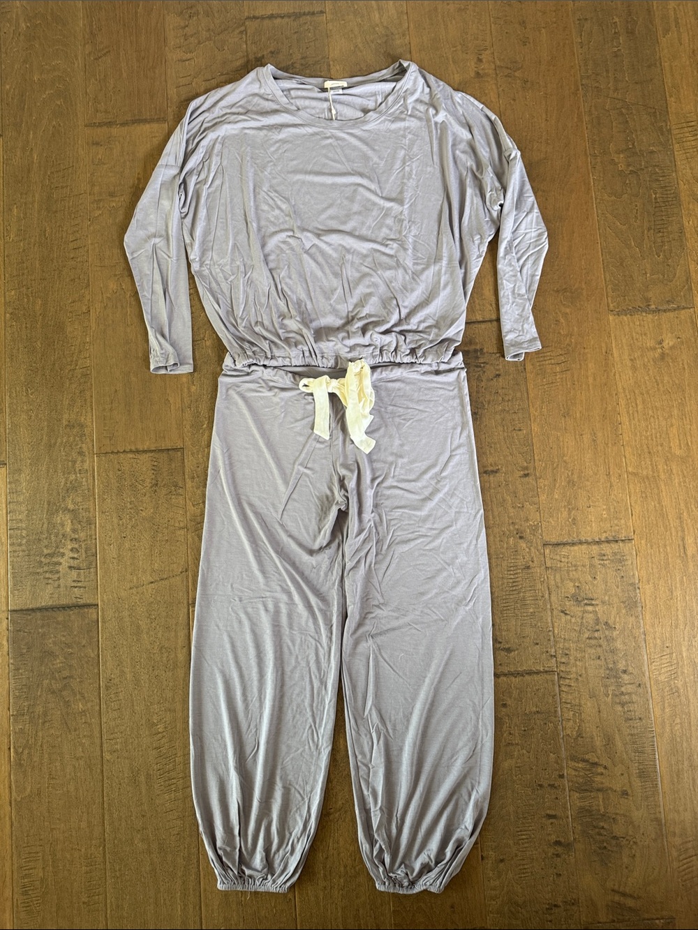 Eberjey Lavender PJ set with cream tie size Small
